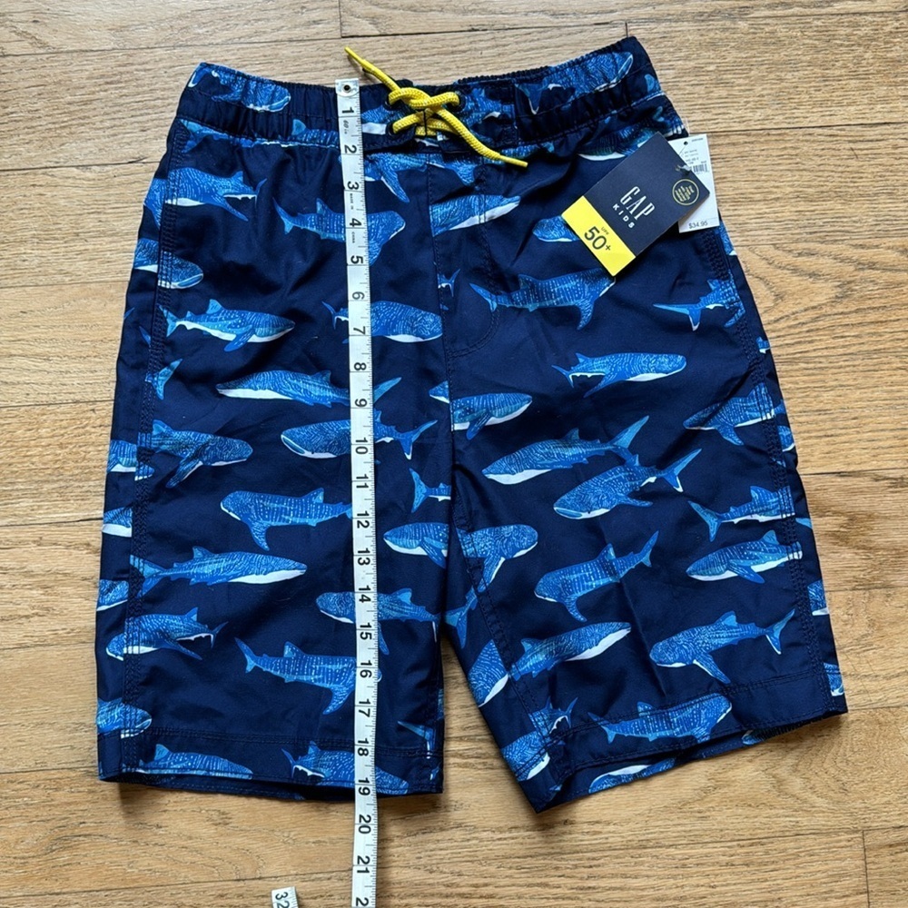 Old Navy Swim Trunks navy sharks size XXL NWT - Picture 4 of 8